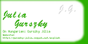 julia gurszky business card